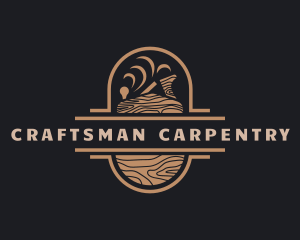 Wood Planer Carpentry logo design