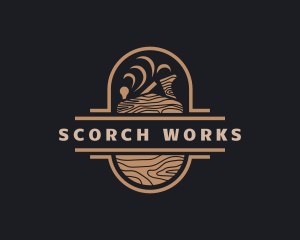 Wood Planer Carpentry logo design