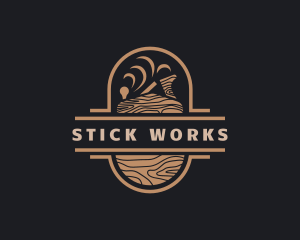 Wood Planer Carpentry logo design