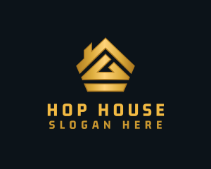 House Property Polygon logo design