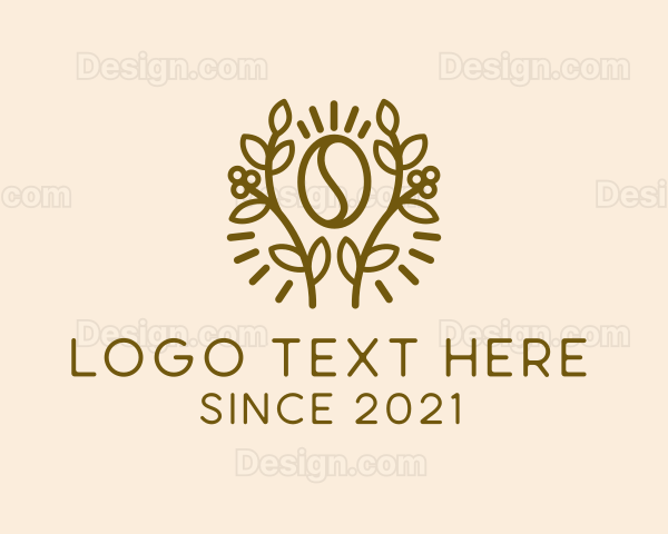 Coffee Bean Plant Logo