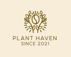 Coffee Bean Plant logo design