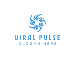 Virus Particles Transmission logo design