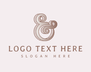 Elegant Swirl Ampersand logo