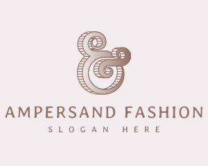 Elegant Swirl Ampersand logo design