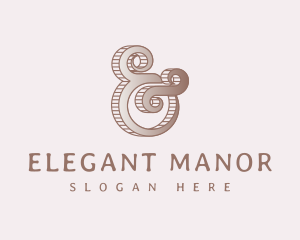 Elegant Swirl Ampersand logo design