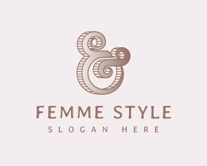 Elegant Swirl Ampersand logo