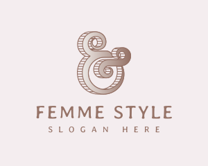 Elegant Swirl Ampersand logo design