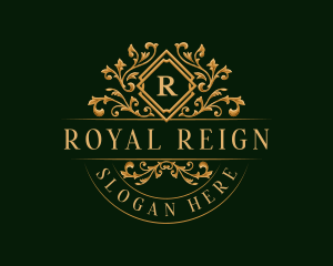 Royal Floral Leaf logo design