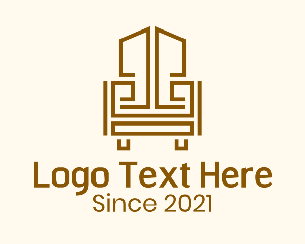 Geometric Wooden Armchair logo