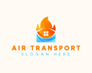 Home Temperature HVAC logo design