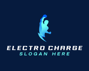 Human Energy Bolt logo design