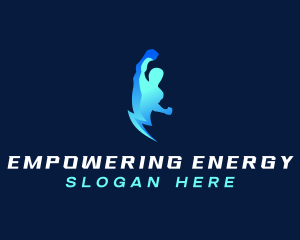 Human Energy Bolt logo design