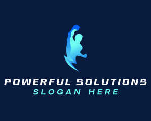 Human Energy Bolt logo design