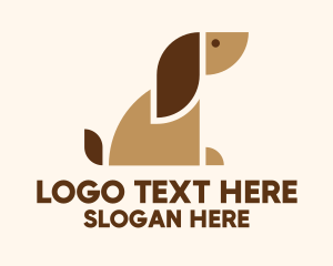 Geometric Brown Dog logo