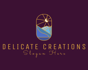 Stained Glass Moon Valley logo design