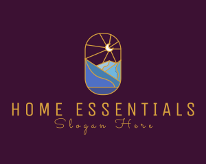 Stained Glass Moon Valley logo design