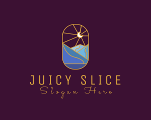 Stained Glass Moon Valley logo design