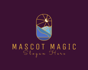 Stained Glass Moon Valley logo design