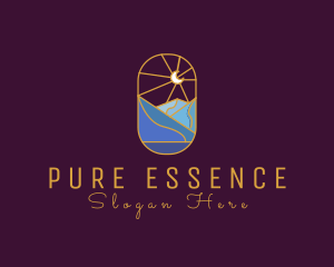 Stained Glass Moon Valley logo design