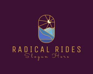 Stained Glass Moon Valley logo design