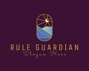 Stained Glass Moon Valley logo design