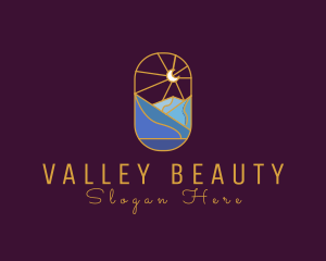 Stained Glass Moon Valley logo design