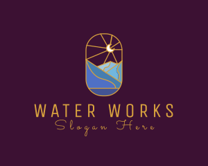 Stained Glass Moon Valley logo design