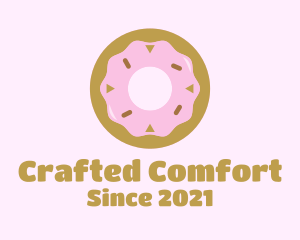 Strawberry Donut Pastry logo design