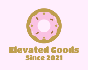 Strawberry Donut Pastry logo design