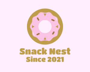 Strawberry Donut Pastry logo design