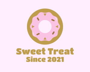 Strawberry Donut Pastry logo design