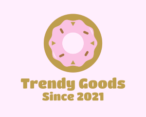 Strawberry Donut Pastry logo design