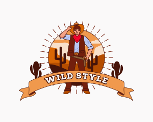 Wild West Cowboy logo design