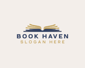 Book Learning Library logo design