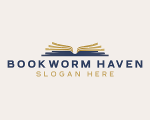 Book Learning Library logo design