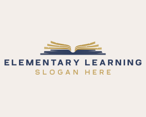 Book Learning Library logo design