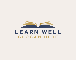 Book Learning Library logo design