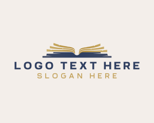 Novel - Book Learning Library logo design