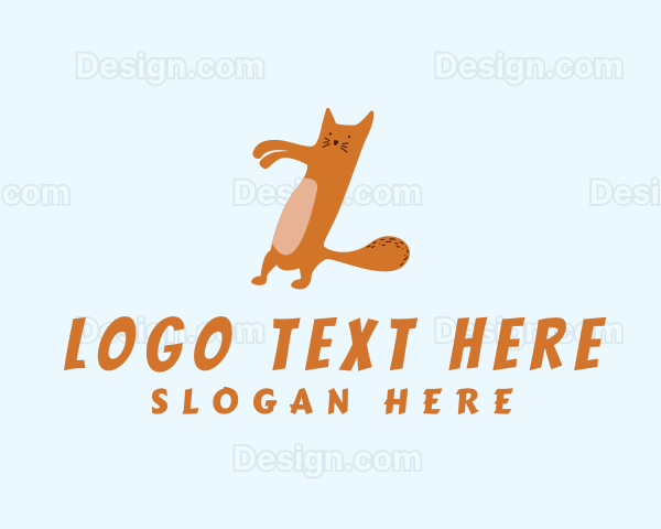 Playful Pet Cat Letter Z Logo