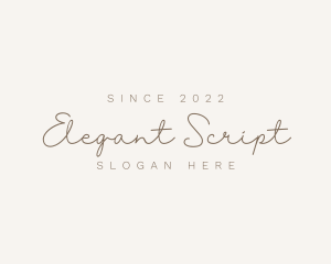 Elegant Script Stylist logo design