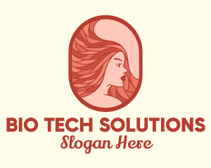 Red Hair Woman logo design