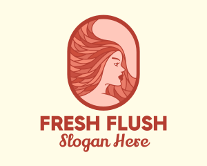 Red Hair Woman logo design