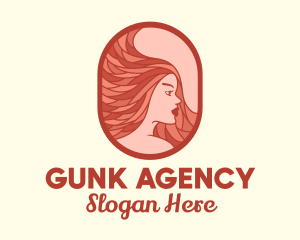 Red Hair Woman logo design