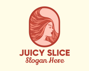 Red Hair Woman logo design