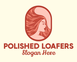 Red Hair Woman logo design