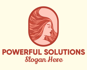 Red Hair Woman logo design