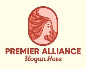 Red Hair Woman logo design