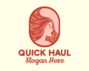 Red Hair Woman logo design