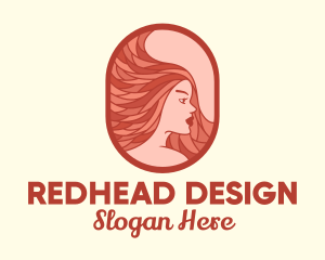 Red Hair Woman logo design